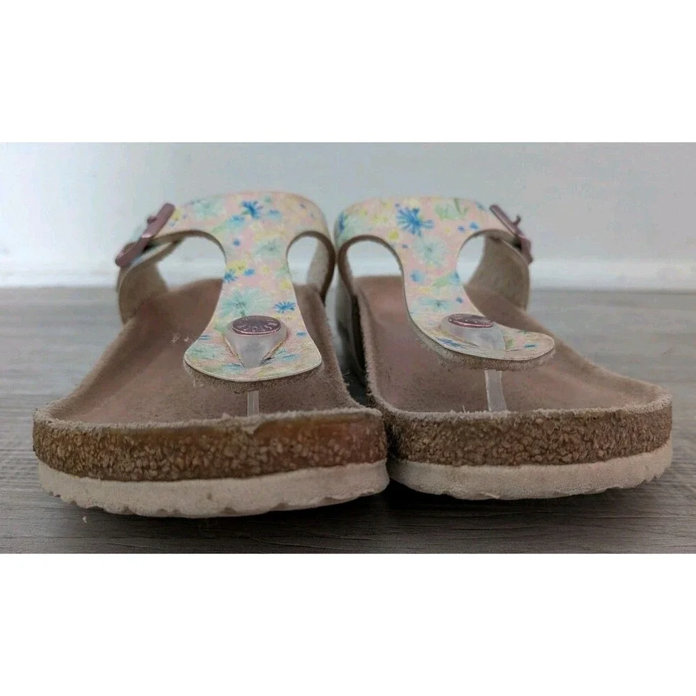 Birkenstock Girls Gizeh Kids Sz 2 Pink Little Kid Sandals Shoes Size 33 Floral